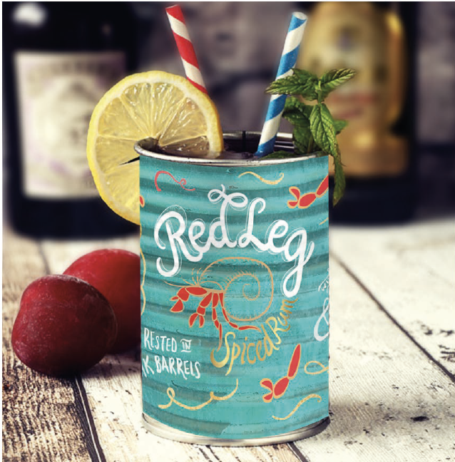 REDLEG BRANDED DRINKING TIN X 6 (Blue)