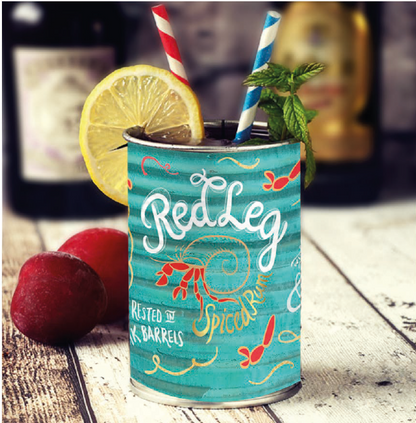 REDLEG BRANDED DRINKING TIN X 6 (Blue)